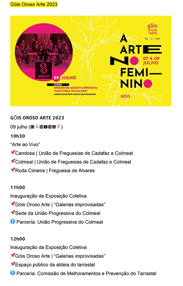 Mostra Internacional de Artes - GóisOroso Arte