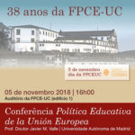 Conferência “Política educativa da União Europeia” (5 nov., Coimbra)
