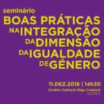 Seminário «Boas Práticas na Integração da Dimensão da Igualdade de Género» em Sintra