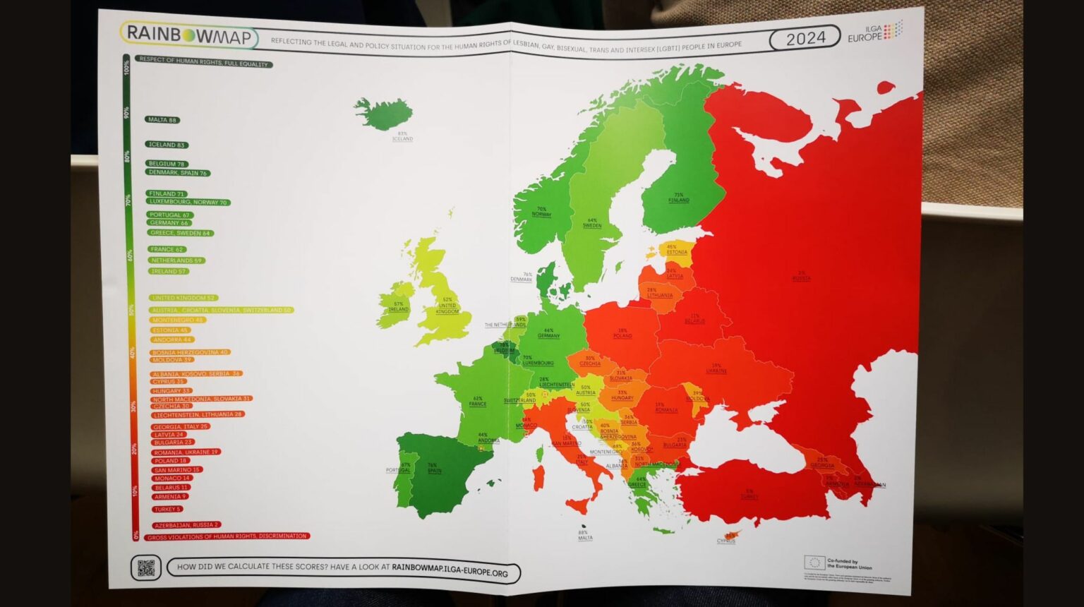 Portugal surge em 9º lugar no Rainbow Europe Index 2024 apresentado ...