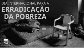 Fotografia de uma sala escura e degradada com um colchão, um cobertor e uma cadeira de plástico, dia internacional para a erradicação da pobreza, 17 de outubro de 2024