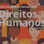 dia internacional direitos humanos. logótipo cig. ilustração com caras de homens e mulheres de diversas raças